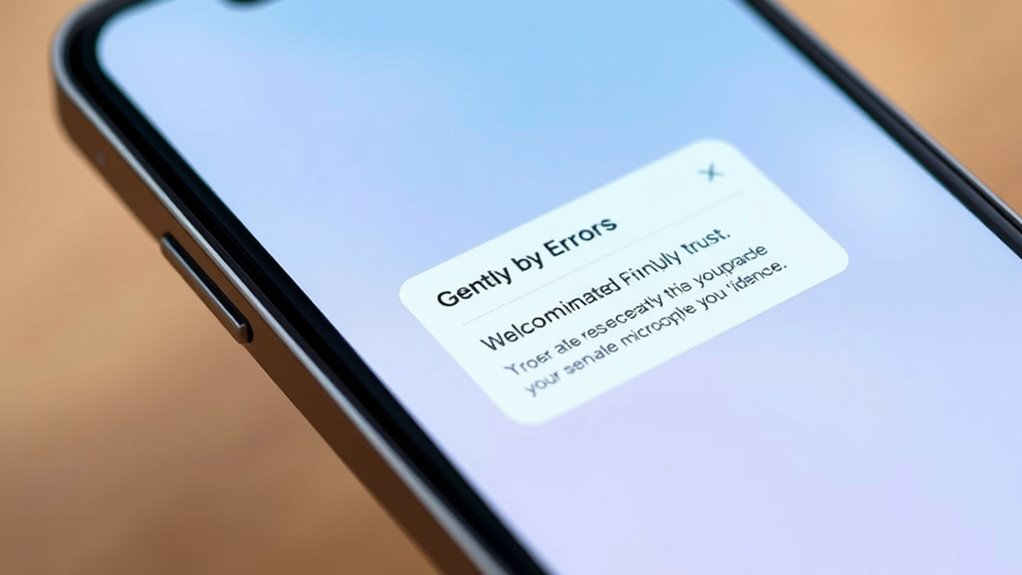 use supportive error communication