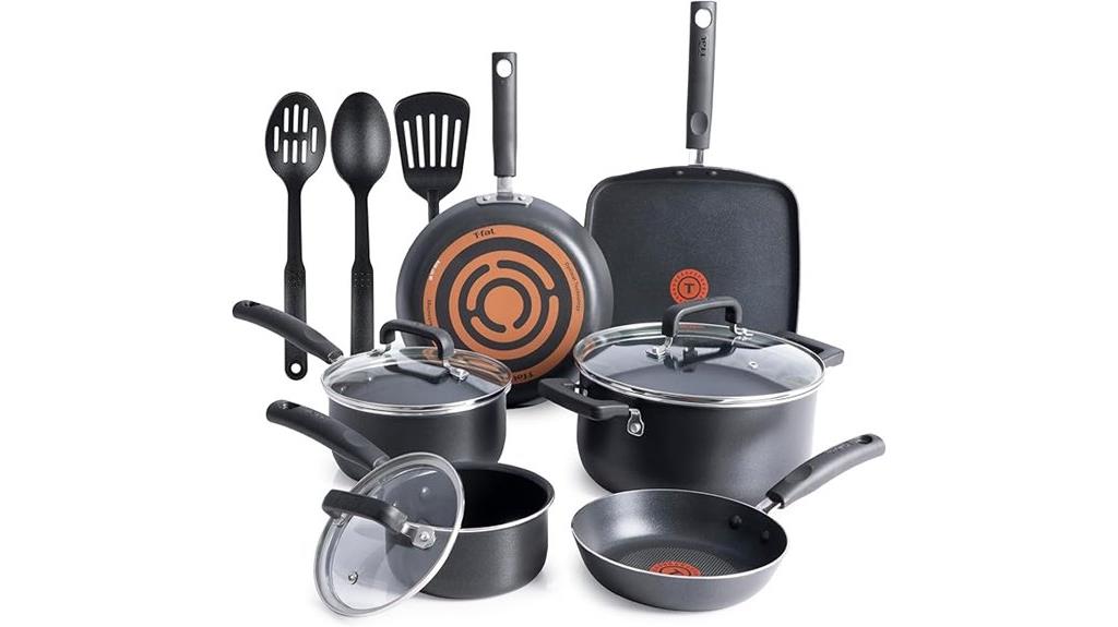 12 piece t fal cookware set