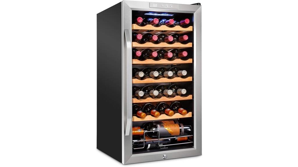 28 bottle compressor wine cooler