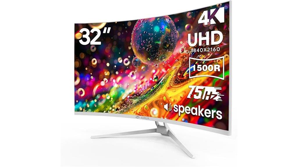 32 inch 4k curved display