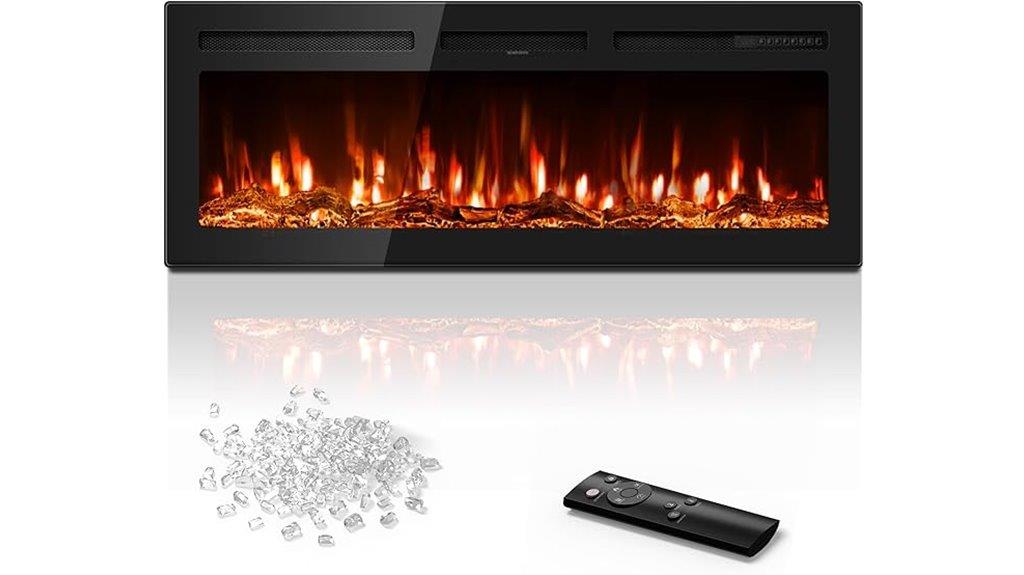50 inch remote controlled fireplace