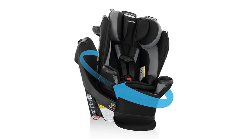 adjustable 360 degree rotating seat