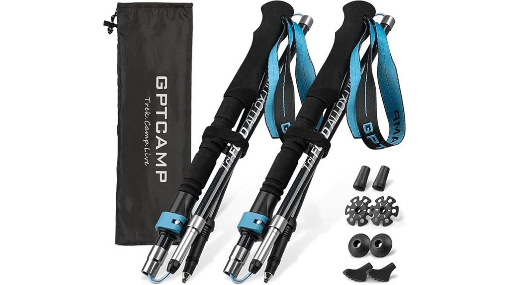 adjustable collapsible hiking poles