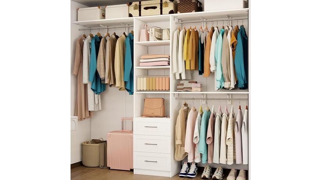 adjustable drawer closet system
