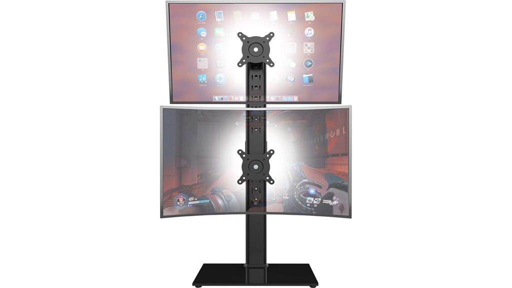 adjustable dual monitor mount