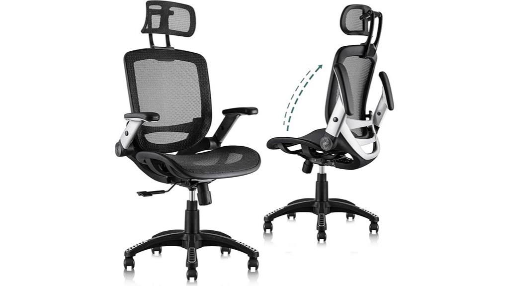 adjustable headrest office chair