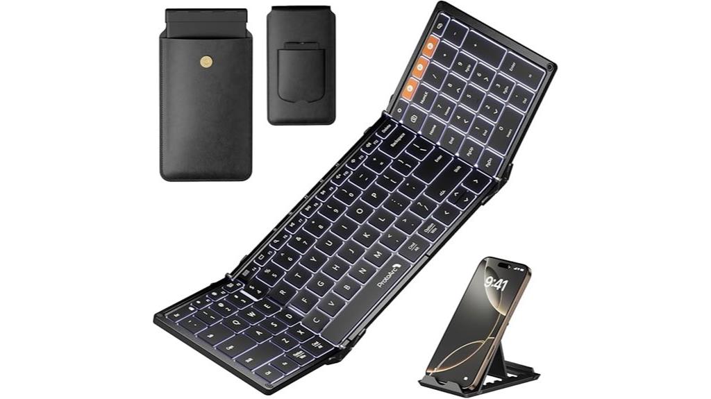 backlit portable foldable keyboard