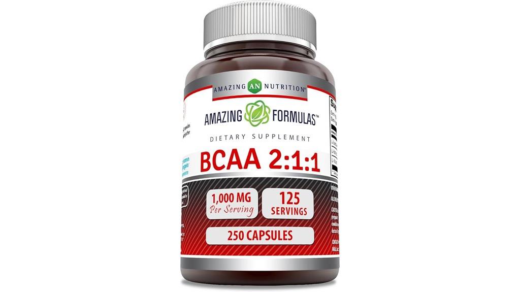 bcaa supplement 250 count