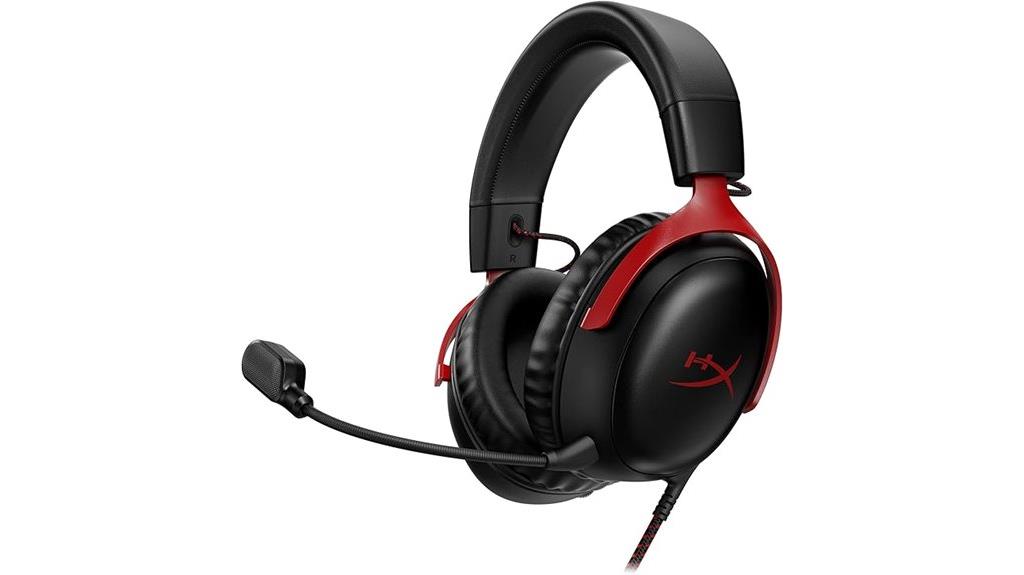 black and red gaming headset