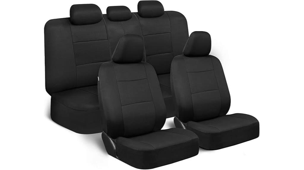 black polypro seat cover set