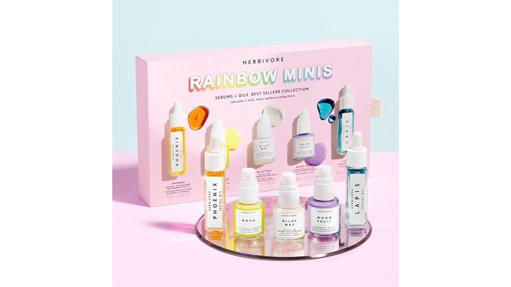 colorful vegan skincare collection