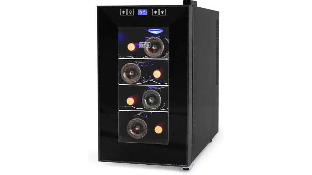 compact 8 bottle wine cooler