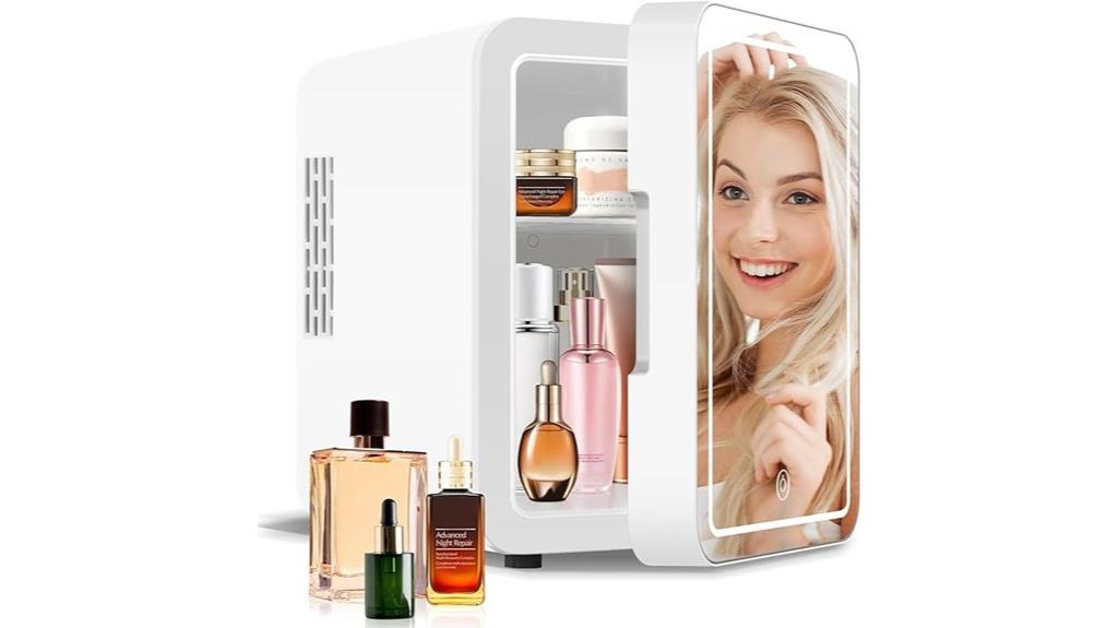 compact skincare mini fridge