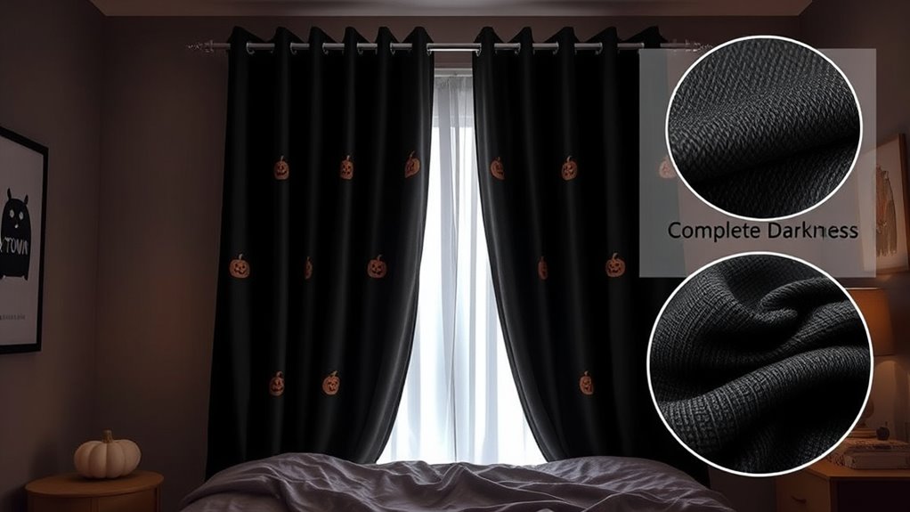 dark stylish light blocking curtains
