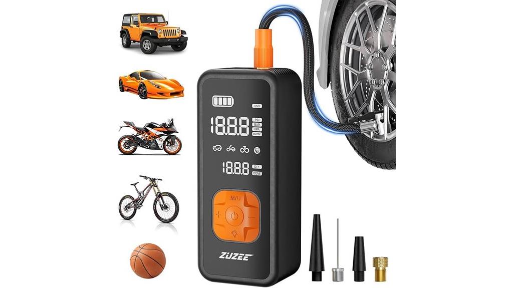 digital tire inflator with led