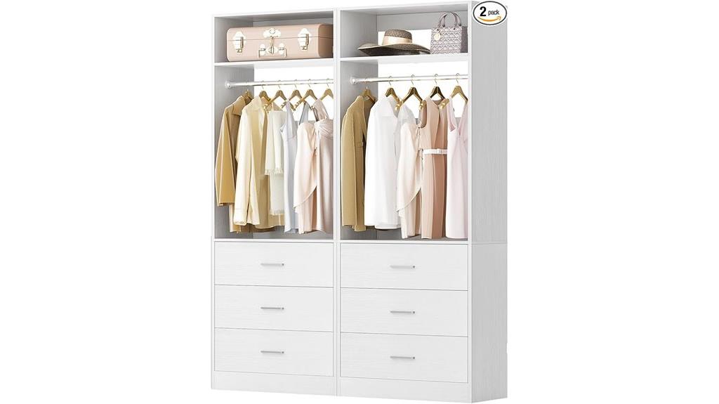 dual 4 foot closet units