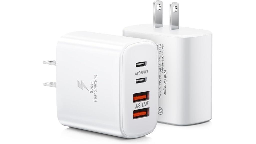 dual port 40w usb c chargers