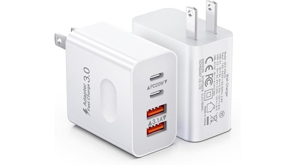dual usb c fast chargers