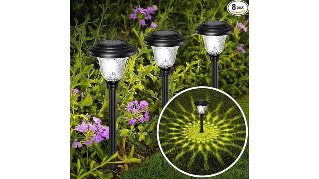 eight pack garden pathway lights