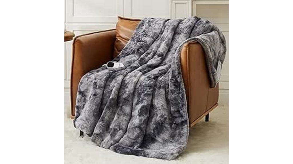 electric heated blanket throw
