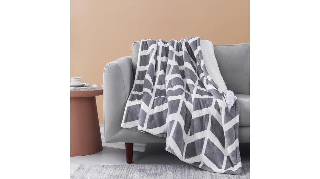 electric heated blanket with controls