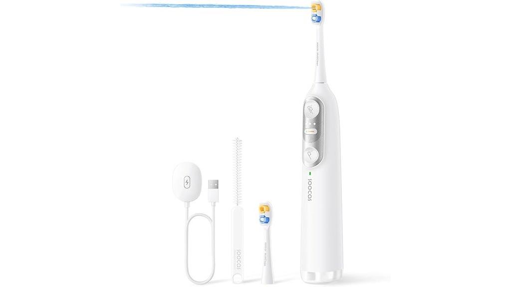 electric toothbrush with water flosser