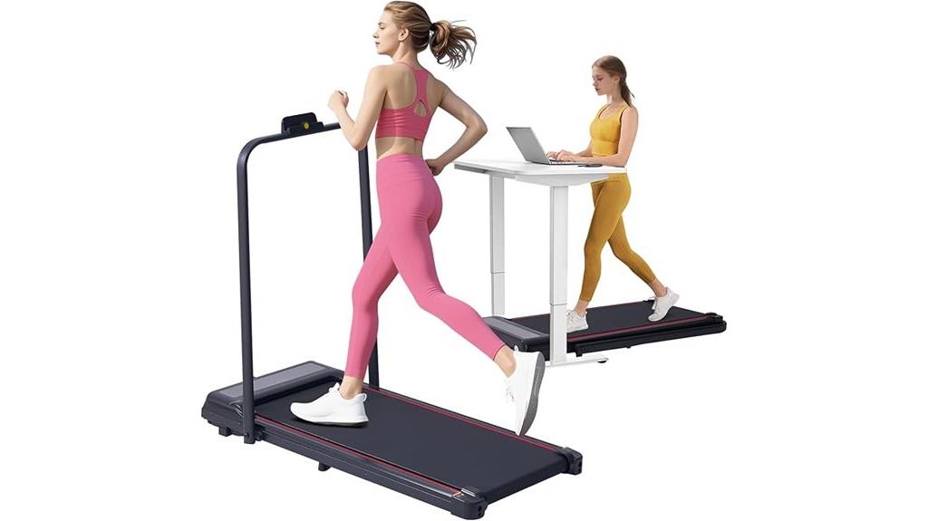 foldable portable treadmill with handle