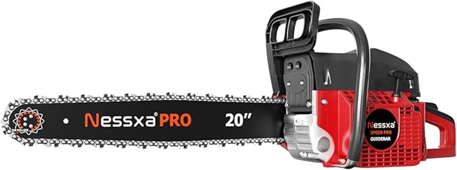 gas powered chainsaw with 20 inch bar