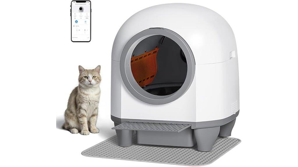 gray automatic self cleaning litter box