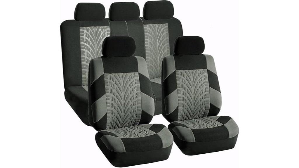 gray car seat cover set