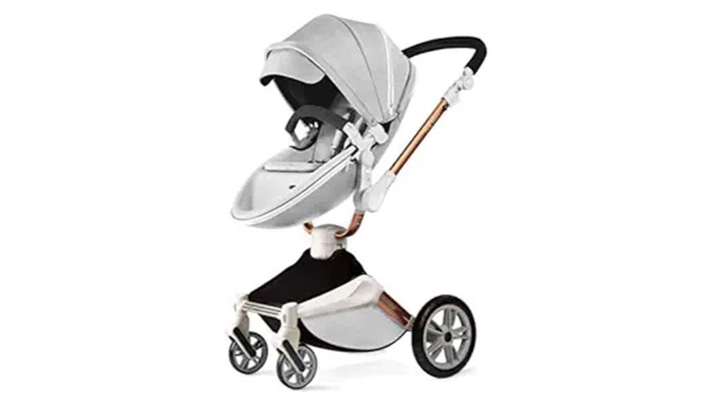 grey 360 rotating stroller