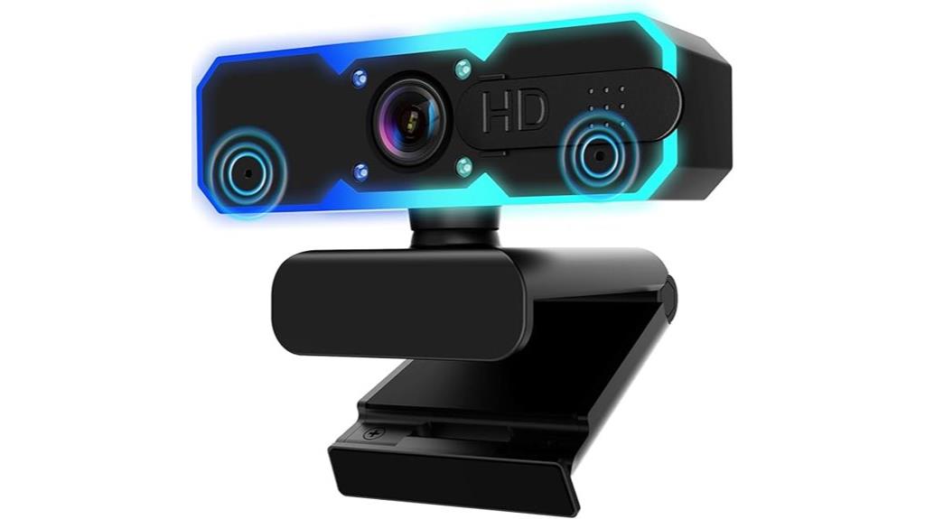 high definition webcam with lighting