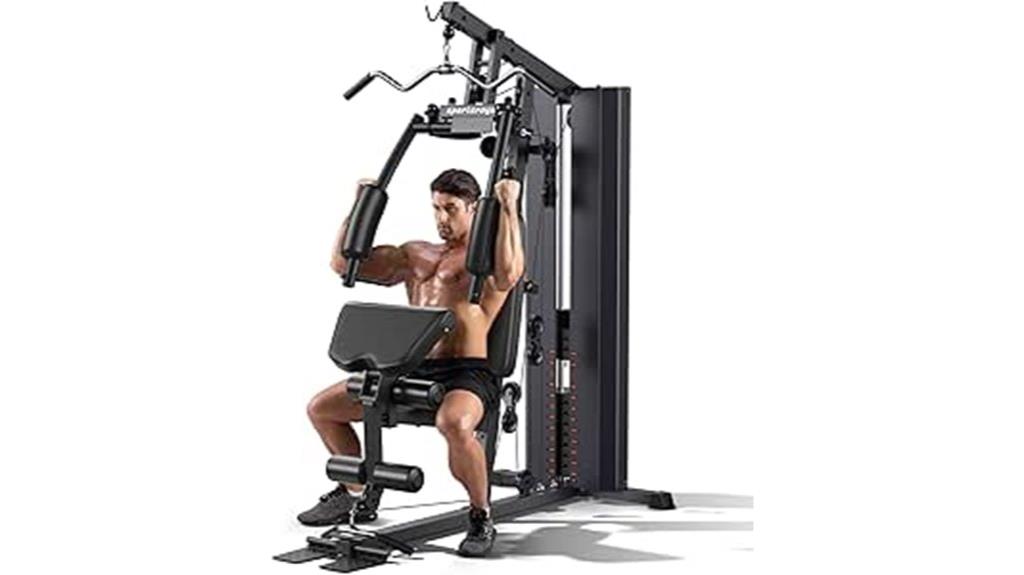 home gym with 154lbs weight
