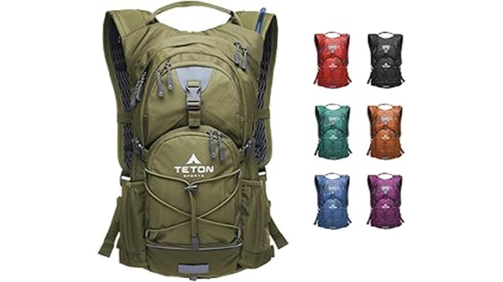 hydration backpack with rain