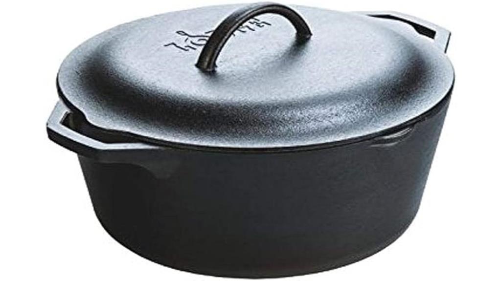large 7 quart cast iron dutch oven
