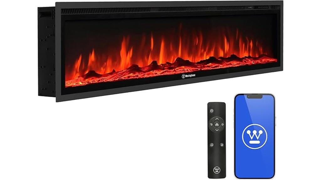 large smart electric fireplace