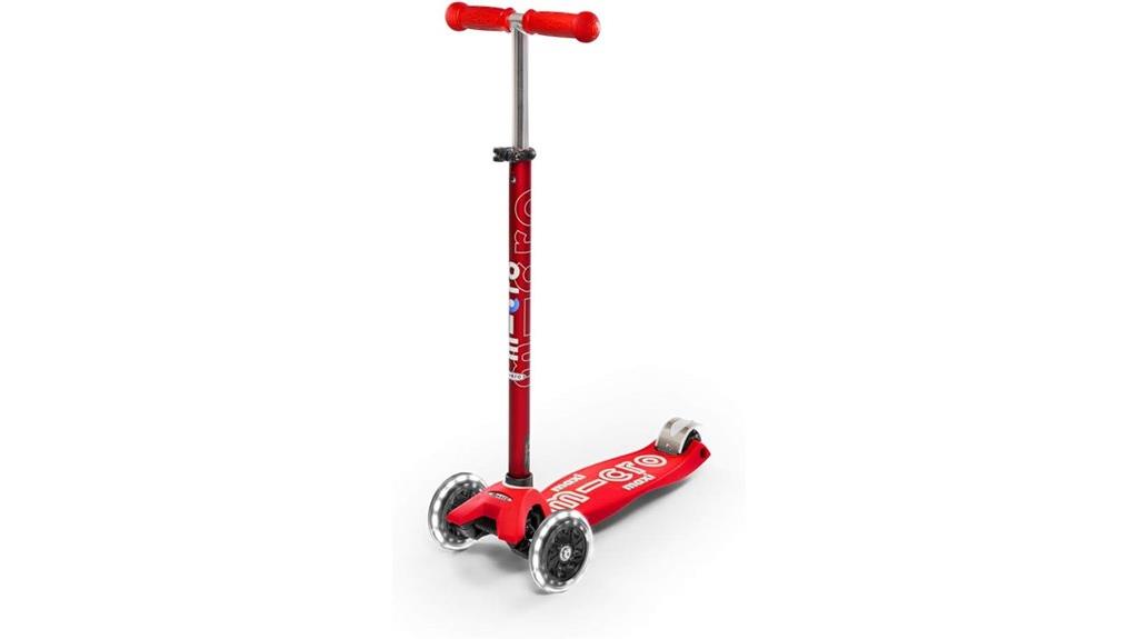 led equipped kids scooter