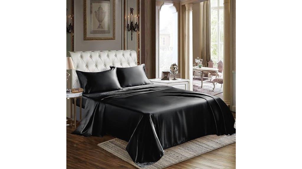 luxurious queen satin bedding
