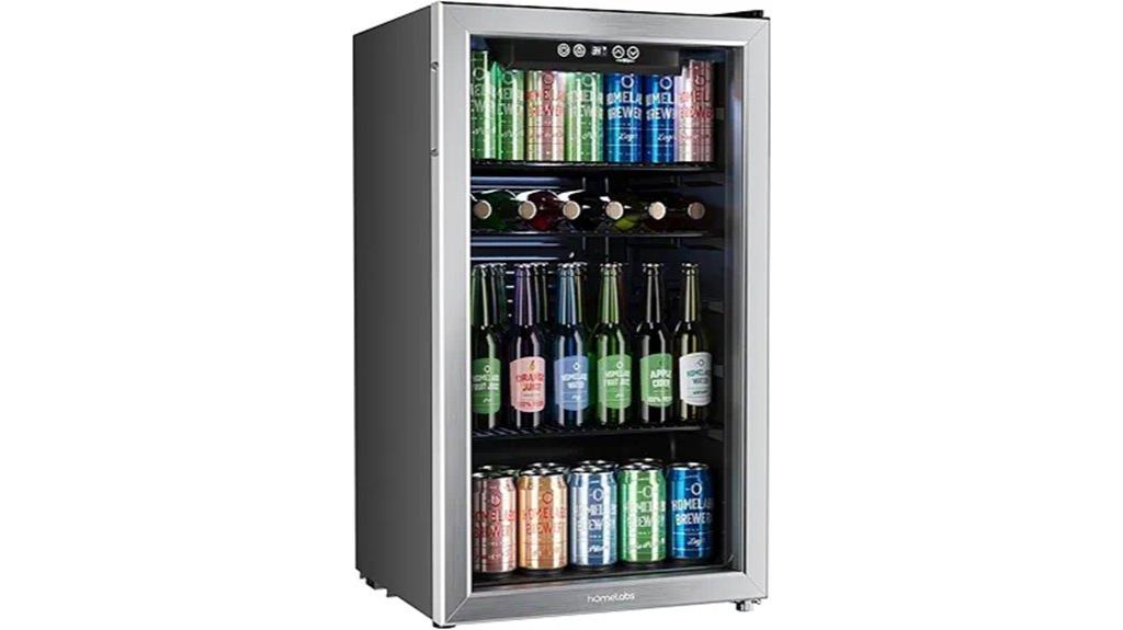 mini glass door beverage cooler