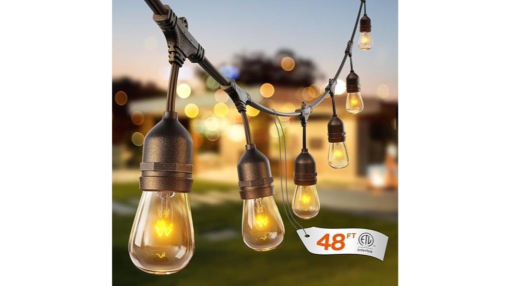 outdoor edison bulb lights