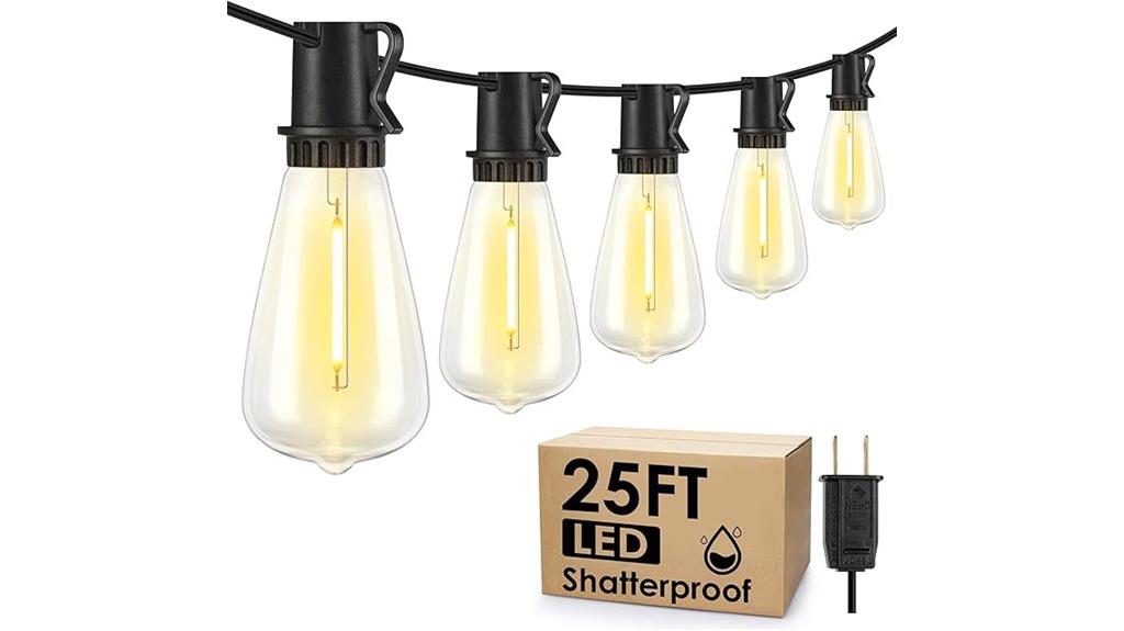 outdoor waterproof dimmable edison