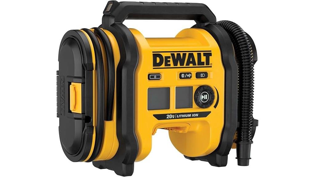 portable 20v inflator with shutoff