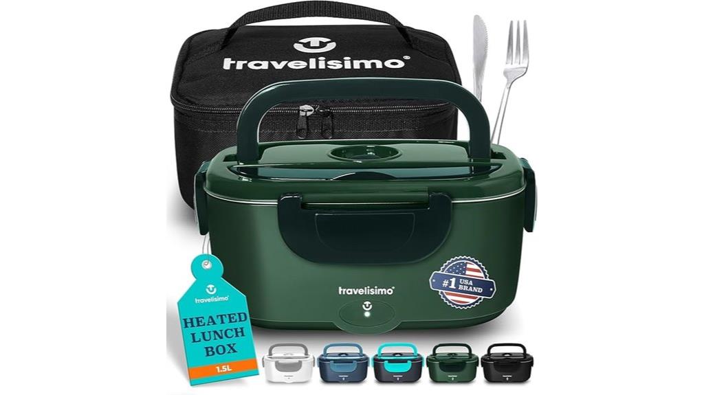 portable heated meal container