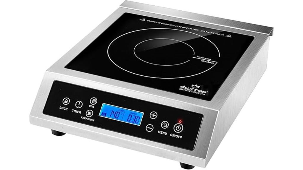 portable induction cooktop display