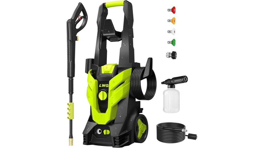 pressure washer with nozzle attachments