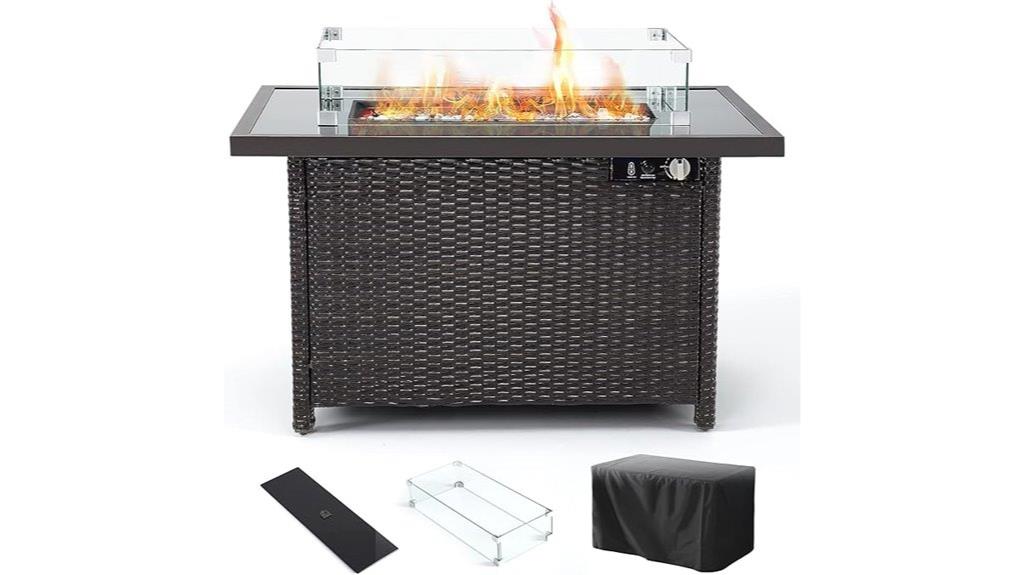 propane fire table with auto ignition
