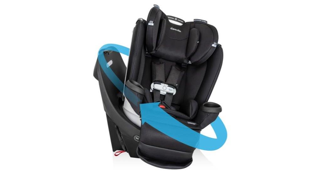 rotating extendable car seat