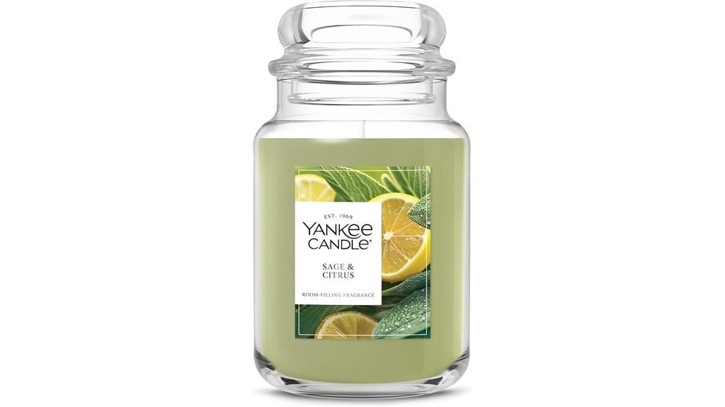 sage citrus candle jar
