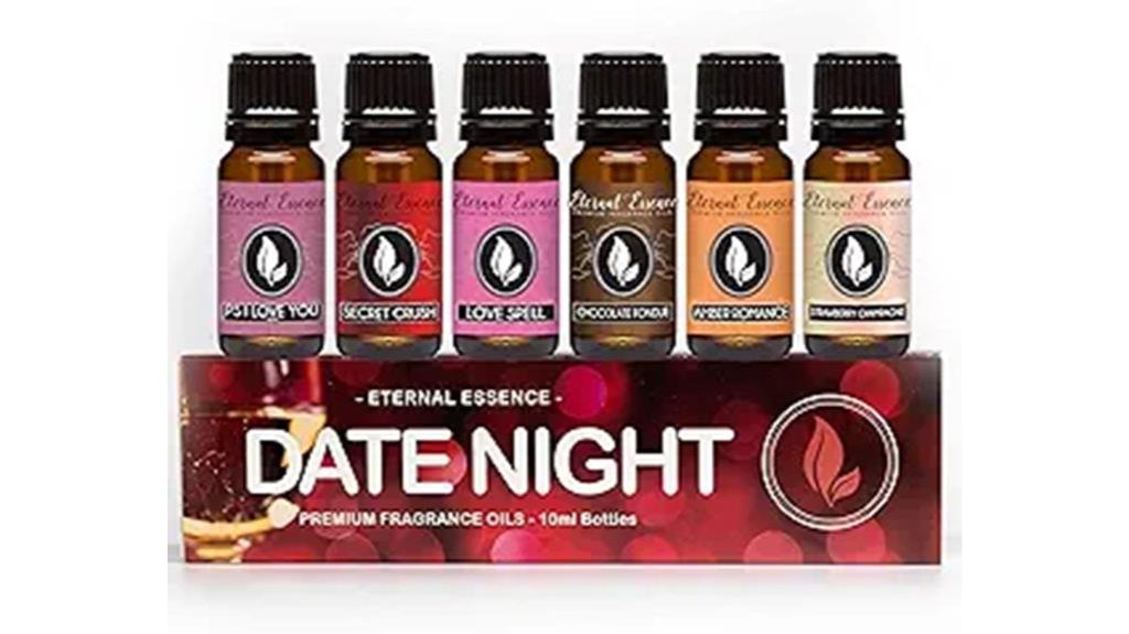set of six fragrance oils