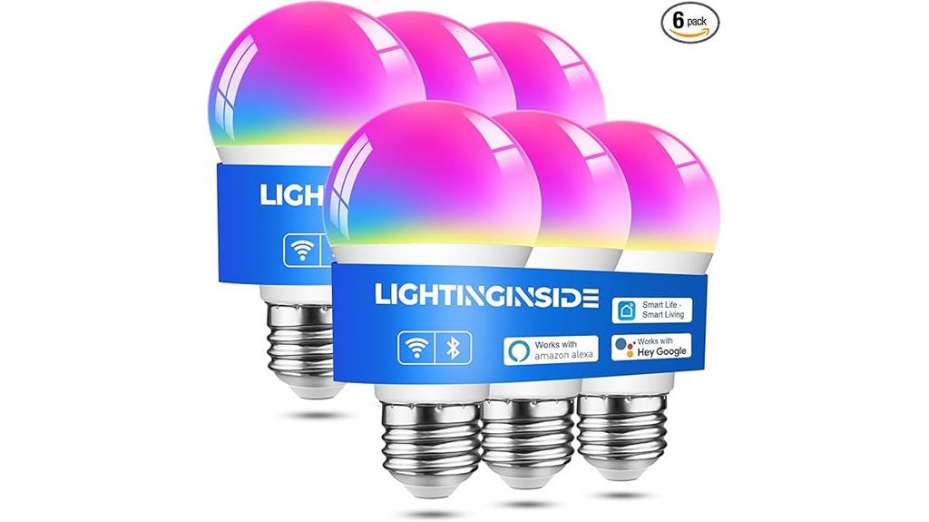 six color changing bulbs